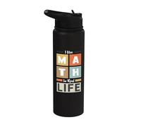 I Use Math in Real Life Mathematician Math Teacher Stainless Steel Insulated Water Bottle