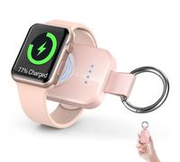 i.VALUX Portable Wireless Charger Compatible with Apple Watch Series 11,10,9,8,7,6,5,4,3,2,SE,Ultra 1/2/3,Mini 1000mAh iWatch Smart Keychain Power Bank,41/45/44/42/40/38/49mm Travel Charger Gift(Pink)
