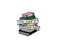 I’ve Lived A Thousand Lives Bookish Reading Lover Enamel Pin, Book Lover Lapel Badges, Bookworm Pin Brooch For Book Reader Bibliophile, Bookish Reader Badges, Funny Bookworm Brooch Badge For Teacher