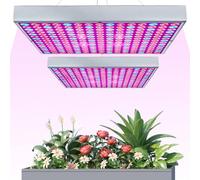 i-Venoya LED Grow Light for Indoor Plants Growing Lamp 225 LEDs UV IR Red Blue Full Spectrum 75W LED Plant Lights Bulb Panel for Hydroponics Greenhouse Seedling Veg and Flower (2 Pack)