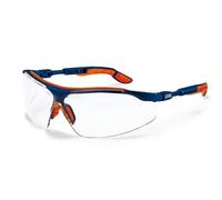 Uvex 9160065 Protection Glasses, i-vo, Clear, Blue/Orange