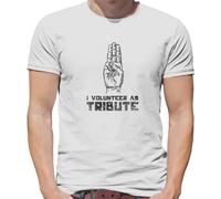 I Volunteer As Tribute - Mens T-Shirt - White - Large