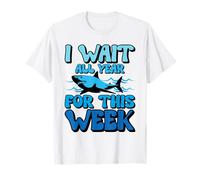 I Wait All Year For This Week - Funny Shark Lovers T-Shirt