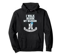 I Walk Beside My Warrior Prostate Cancer Wife Pullover Hoodie