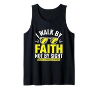 I Walk By Faith - Blind Person Awareness Tank Top