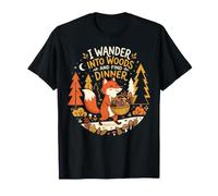 I Wander Into Woods and Find Dinner Cute Fox Foraging T-Shirt