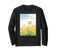 I Wandered Lonely As A Cloud Daffodil Flower Poetry Quote Long Sleeve T-Shirt