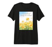 I Wandered Lonely As A Cloud Daffodil Flower Poetry Quote Premium T-Shirt