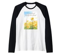 I Wandered Lonely As A Cloud Daffodil Flower Poetry Quote Raglan Baseball Tee