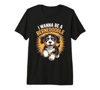 I Wanna Be A Bernedoodle Funny Cute Pet Dog Lover Cartoon Premium T-Shirt