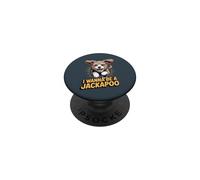 I wanna be a Jackapoo Cartoon Mix Breed Dog Poodle Cross PopSockets Adhesive PopGrip