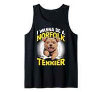I Wanna be a Norfolk Terrier Cartoon Pet Dog Breed Tank Top