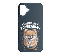 I Wanna Be a Pomeranian Cute Pet Owner Pom Lap Small Toy Dog Case for iPhone 16 Plus