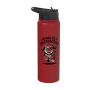 I Wanna Be A Sheepadoodle Funny Poodle Cross Mix Dog Breed Stainless Steel Insulated Water Bottle
