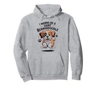 I Wanna Be A St Bernardoodle Funny Pet Dog Mix Breed Pullover Hoodie