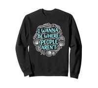I Wanna Be Where People Aren't | Seashell Summer Ocean Beach Sweatshirt