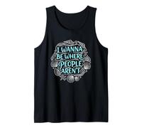 I Wanna Be Where People aren't | Seashell Summer Ocean Beach Tank Top