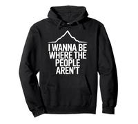 I Wanna Be Where The People Aren't Anti-Social Humor Pullover Hoodie