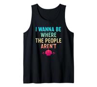 I Wanna Be Where The People aren't Funny Mermaid Tank Top