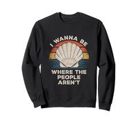 I Wanna Be Where The People Arent Shell Retro Introvert Sweatshirt