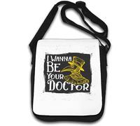 I Wanna Be Your Doctor Retro Victorian Plague Mask Graphic Shoulder Bag White