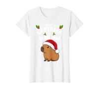 I Want A Capybara for Christmas Value Graphic T-Shirt, Women, White, S