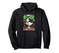 I Want A Duck For Christmas Santa Duck Costume Farmer Pullover Hoodie