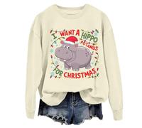 I Want A Hippopotamus For Christmas Sweatshirt Cute Xmas Hippo Christmas Sweater Unisex