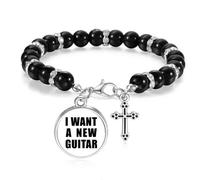 I Want A New Guitar Art Deco Fashion Beaded Bracelet Boho Jewelry