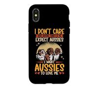 I Want Aussies To Love Me Australian Shepherd Aussie Dog Case for iPhone X/XS