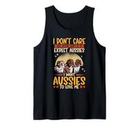 I Want Aussies to Love Me Australian Shepherd Aussie Dog Tank Top