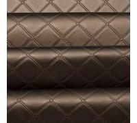 I Want Fabric Bentley Double Stitch Faux Leather - Brown
