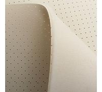 I Want Fabric OFF WHITE IVORY PERFORATED HEADLINING 4 MM SCRIM FOAM BACKED LEATHER VINYL