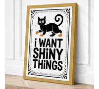 I Want Shiny Things Canvas Wall Art Print 30x20 Inch (76 x 51 cm)