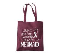 I Want To Be a Mermaid Tote Shopping Bag 10 Litres Capacity 42 x 38cm
