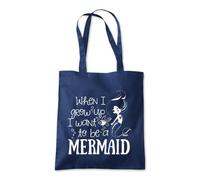 I Want To Be a Mermaid Tote Shopping Bag 10 Litres Capacity 42 x 38cm