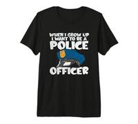 I Want to Be A Police Officer Blue Line Future Cop Premium T-Shirt