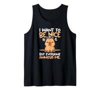 I want to be nice but everyone annoys me cute tee Capy lover Tank Top