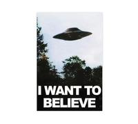 I Want To Believe Canvas Poster Wall Art Decor Print Picture Paintings for Living Room Bedroom Decoration 20x30inch(50x75cm)
