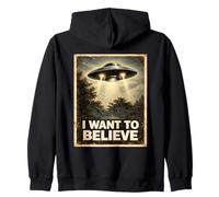 I Want To Believe Conspiracy Theory Lover Classic Alien Zip Hoodie