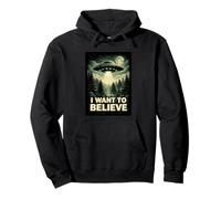 I Want To Believe UFO Encounter Dream Alien Conspiracy Lover Pullover Hoodie
