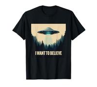 I Want to Believe Vintage UFO Alien Craft Dream Encounter T-Shirt
