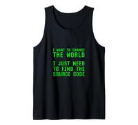 I Want to Change The World Need Find Source Code Coder Joke Tank Top