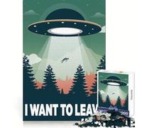 I Want To Leave Adult Jigsaw Puzzles1000 Pieces Cognitive Boost Fine Thick Family Bond Santa Present (38x52cm)