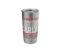 I Want to Retire Early Focus on Comic Books Stainless Steel Insulated Tumbler
