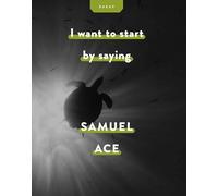 I Want to Start by Saying