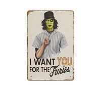 I Want You For The Furies Poster Warrior Poster Green Face Poster Fictional Gang Poster Baseball Furies Poster Novelty Metal Tin Signs Retro Plate Desserts Shop Cafe Decor Farmhouse Sign 8"x12"