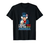 I Want You For The Gay Agenda Funny Gay Pride Uncle Sam Meme T-Shirt