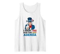 I Want You For The Gay Agenda Funny LGBTQ+ Uncle Sam Meme Tank Top