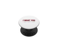 I Want You I Just Can't Flirt Retro Awkward Romance Joke PopSockets Adhesive PopGrip